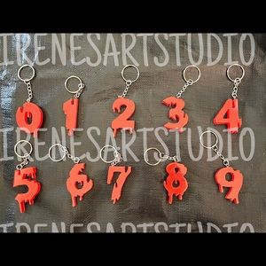 HORROR NUMBER KEYCHAINS